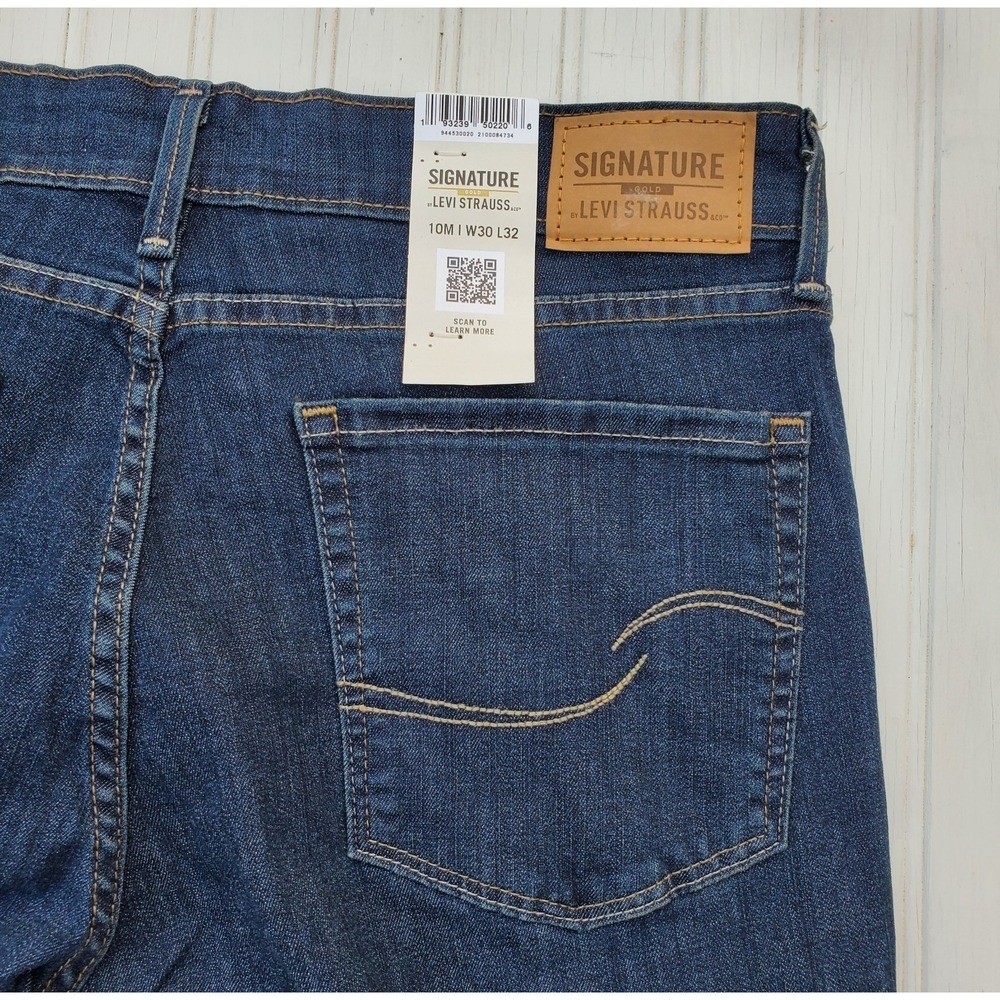 NWT Signature by Levi Strauss Gold Jeans‎ Womens 10M 30x34  Mid Rise Bootcut New